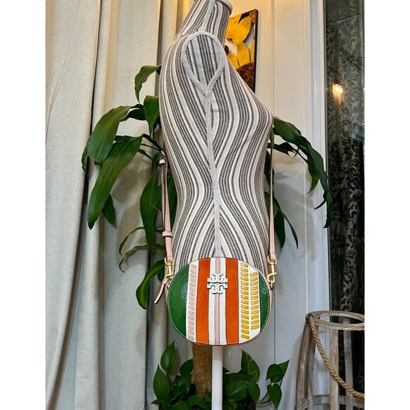 ♦️♦️ AUTHENTIC TORY BURCH MCGRAW STRIPED CAMERA BAG ♦️♦️ - Picture 12 of 13